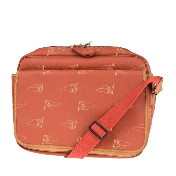 LOUIS VUITTON Cup Calvi Cross Body Shoulder Bag PVC Leather Red - Picture 1 of 16